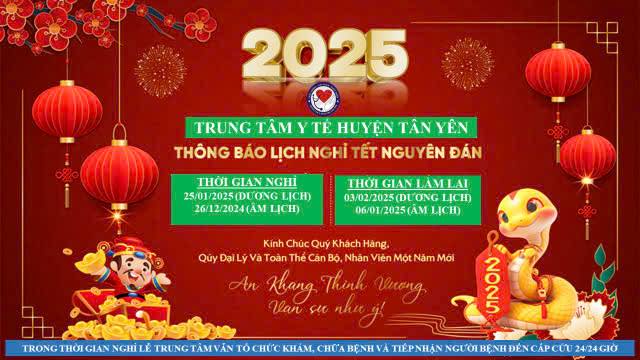 Lịch nghỉ tết Ất tỵ 2025